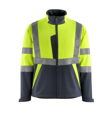 Jacke Kiama, Softshell, gelb/schwarzblau, Größe S Jacke Kiama, Softshell, gelb/schwarzblau, Größe S