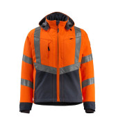 Jacke Blackpool, Softshell, orange/schwarzblau, Größe S
