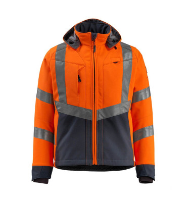 Jacke Blackpool, Softshell, orange/schwarzblau, Größe S Jacke Blackpool, Softshell, orange/schwarzblau, Größe S