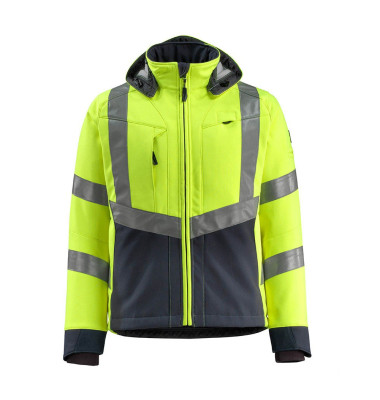 Jacke Blackpool, Softshell, gelb/schwarzblau, Größe L Jacke Blackpool, Softshell, gelb/schwarzblau, Größe L