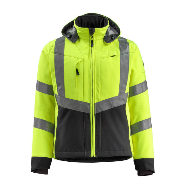 5711074340347 - Jacke Blackpool Softshell gelb schwarz Größe 3XL 5711074340347 MASCOT