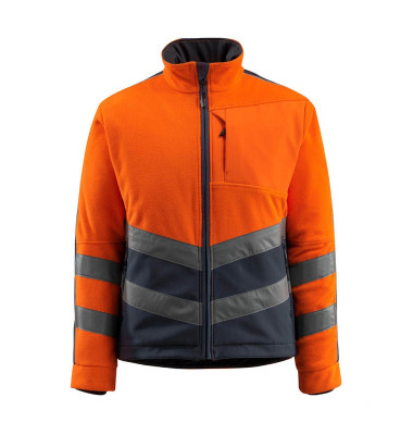 Jacke SHEFFIELD, Fleece, orange/schwarzblau, Größe S Jacke SHEFFIELD, Fleece, orange/schwarzblau, Größe S