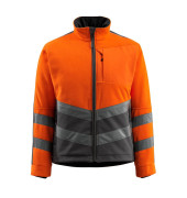 Jacke SHEFFIELD, Fleece, warnorange/anthrazit, Größe L