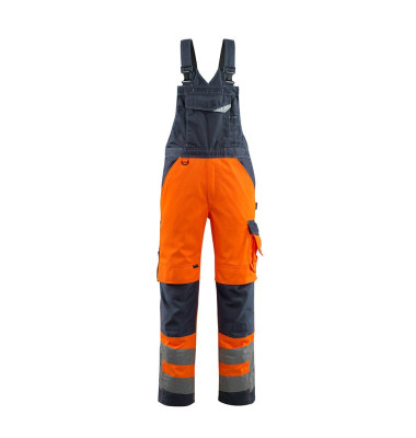 Arbeitshose Newcastle, Warnschutz, Unisex, hi-vis orange/schwarzblau, Größe 52 Arbeitshose Newcastle, Warnschutz, Unisex, hi-vis orange/schwarzblau, Größe 52