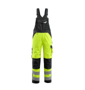 Arbeitshose Newcastle, Warnschutz, Unisex, hi-vis gelb/schwarz, Größe 56