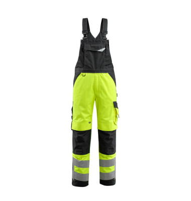 Arbeitshose Newcastle, Warnschutz, Unisex, hi-vis gelb/schwarz, Größe 56 Arbeitshose Newcastle, Warnschutz, Unisex, hi-vis gelb/schwarz, Größe 56
