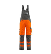 Arbeitshose Newcastle, Warnschutz, Unisex, hi-vis orange/dunkelanthrazit, Größe 110