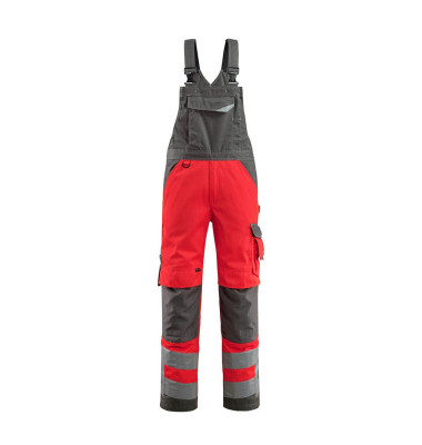 Arbeitshose Newcastle, Warnschutz, Unisex, hi-vis rot/dunkelanthrazit, Größe 28 Arbeitshose Newcastle, Warnschutz, Unisex, hi-vis rot/dunkelanthrazit, Größe 28