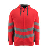 unisex Warnschutz-Langarmshirt Corby rot Große 4XL