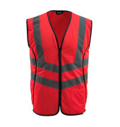 unisex Warnweste Wingate rot Größe S