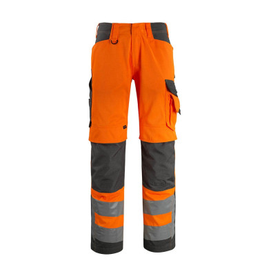 Arbeitshose Kendal, Warnschutz, Unisex, hi-vis orange/dunkelanthrazit, Größe 26