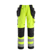 Arbeitshose Wigan, Warnschutz, Unisex, hi-vis gelb/schwarz, Größe 68