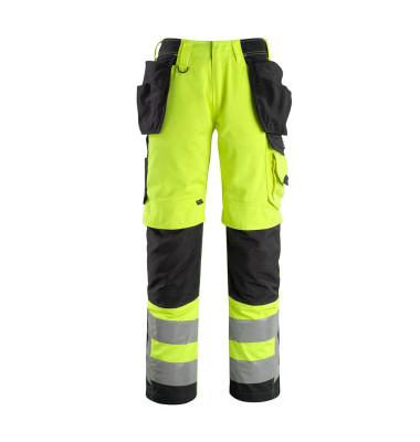 Arbeitshose Wigan, Warnschutz, Unisex, hi-vis gelb/schwarz, Größe 68 Arbeitshose Wigan, Warnschutz, Unisex, hi-vis gelb/schwarz, Größe 68