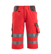 Arbeitshose Luton, Warnschutz, Unisex, hi-vis rot/dunkelanthrazit, Größe 54