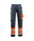 Arbeitshose Leeds, Warnschutz, Unisex, schwarzblau/hi-vis orange, Größe 102