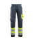 Arbeitshose Leeds, Warnschutz, Unisex, schwarzblau/hi-vis gelb, Größe 62