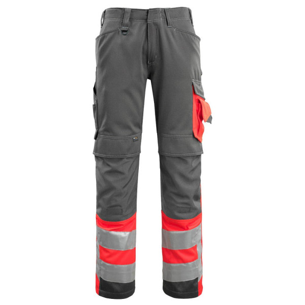 5711074295586 - Arbeitshose Leeds Warnschutz Unisex dunkelanthrazit hi-vis rot Größe 27 5711074295586 MASCOT 5711074295586 - Arbeitshose Leeds Warnschutz Unisex dunkelanthrazit hi-vis rot Größe 27 5711074295586 MASCOT
