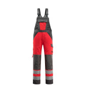 Arbeitshose Gosford, Warnschutz, Unisex, hi-vis rot/dunkelanthrazit, Größe 106