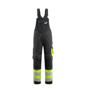 Arbeitshose Sunderland, Warnschutz, Unisex, schwarz/hi-vis gelb, Größe 24