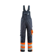 Arbeitshose Sunderland, Warnschutz, Unisex, schwarzblau/hi-vis orange, Größe 98