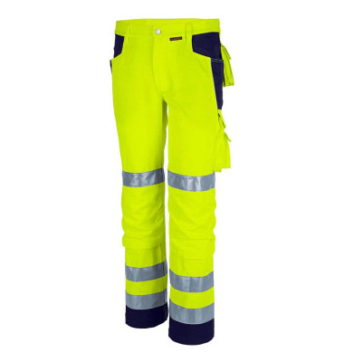 Arbeitshose PRO-Warnschutz, Warnschutz, Herren, warngelb/marine, Größe 25