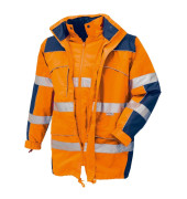 Jacke TORONTO, leuchtorange/navy, Größe XXL