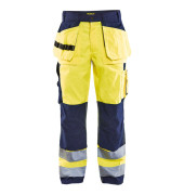 Arbeitshose HIGH-VIS 1533, Warnschutz, Unisex, gelb/marineblau, Größe 60
