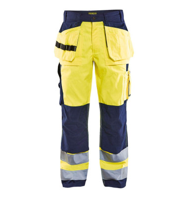 Arbeitshose HIGH-VIS 1533, Warnschutz, Unisex, gelb/marineblau, Größe 28 Arbeitshose HIGH-VIS 1533, Warnschutz, Unisex, gelb/marineblau, Größe 28