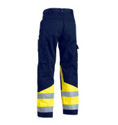 Arbeitshose 1564, Warnschutz, Unisex, marineblau/hi-vis gelb, Größe 54
