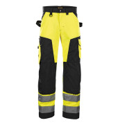 Arbeitshose 1566, Warnschutz, Herren, high vis gelb/schwarz, Größe 52