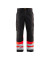 Arbeitshose 1564, Warnschutz, Unisex, schwarz/High Vis rot, Größe 23