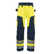 Arbeitshose 1566, Warnschutz, Herren, high vis gelb/marineblau, Größe 64