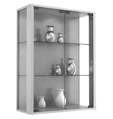 Udina Vitrine silber 2 Fachböden Udina Vitrine silber 2 Fachböden