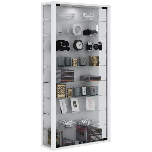 4051814336805 - Glasvitrine stehend Vitrine Glas mit ESG-Sicherheitsglas Maße caH 113 x B 59 x T 18 cm Standvitrine Glas Modern und platzsparend Glas Vitrinenschrank – Lumo Maxi 4051814336805 - Glasvitrine stehend Vitrine Glas mit ESG-Sicherheitsglas Maße caH 113 x B 59 x T 18 cm Standvitrine Glas Modern und platzsparend Glas Vitrinenschrank – Lumo Maxi