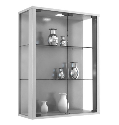 Udina Vitrine silber 2 Fachböden Udina Vitrine silber 2 Fachböden
