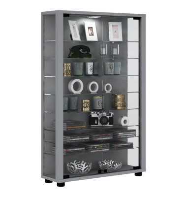 Lumo Mini Vitrine silber 8 Fachböden Lumo Mini Vitrine silber 8 Fachböden