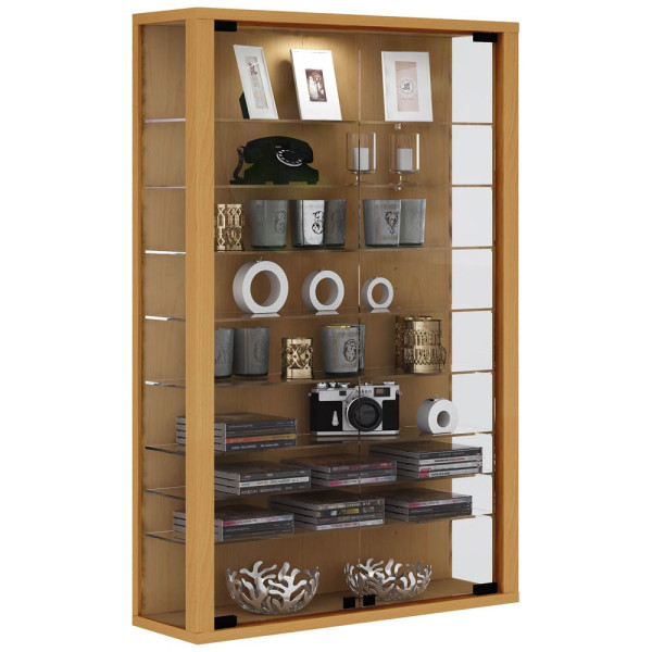 4051814336850 - Glasvitrine stehend Vitrine Glas mit ESG-Sicherheitsglas Maße ca H 90 x B 59 x T 18 cm Standvitrine Glas Modern und platzsparend Glas Vitrinenschrank – Lumo Mini 4051814336850 - Glasvitrine stehend Vitrine Glas mit ESG-Sicherheitsglas Maße ca H 90 x B 59 x T 18 cm Standvitrine Glas Modern und platzsparend Glas Vitrinenschrank – Lumo Mini