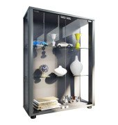 Sintalo Vitrine silber 2 Fachböden