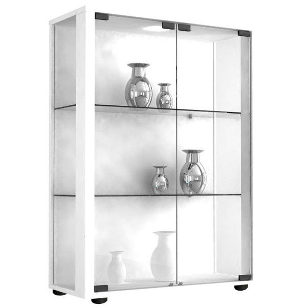 4051814348235 - Ebuy24 - Sintalo Vitrinenschrank mit 2 Glastüren und LED-Licht weiß - Weiß 4051814348235 - Ebuy24 - Sintalo Vitrinenschrank mit 2 Glastüren und LED-Licht weiß - Weiß
