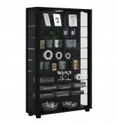 Lumo Mini Vitrine schwarz 8 Fachböden