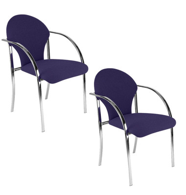 Besucherstuhl VISA CHROM, blau / chrom, mit Armlehnen, 4-Fuß-Gestell Besucherstuhl VISA CHROM, blau / chrom, mit Armlehnen, 4-Fuß-Gestell