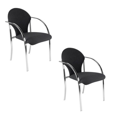 Besucherstuhl VISA CHROM, schwarz / chrom, mit Armlehnen, 4-Fuß-Gestell Besucherstuhl VISA CHROM, schwarz / chrom, mit Armlehnen, 4-Fuß-Gestell