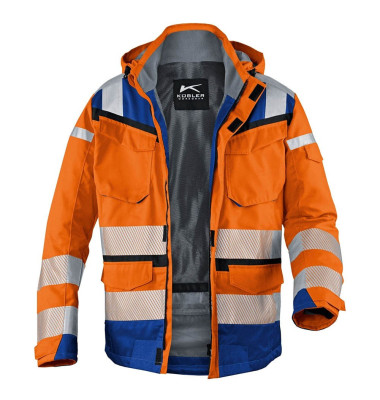 Jacke REFLECTIQ, orange/kornblau, Größe S Jacke REFLECTIQ, orange/kornblau, Größe S