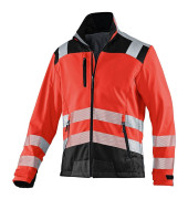 Jacke REFLECTIQ, Softshell, warnrot/schwarz, Größe XL