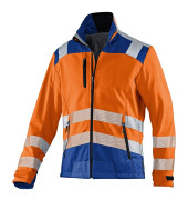 Jacke REFLECTIQ, Softshell, warnorange/kornblau, Größe XS