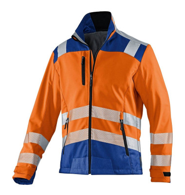 Jacke REFLECTIQ, Softshell, warnorange/kornblau, Größe XS Jacke REFLECTIQ, Softshell, warnorange/kornblau, Größe XS