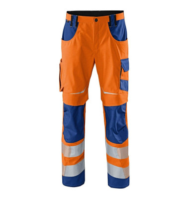Arbeitshose REFLECTIQ, Warnschutz, Unisex, warnorange/kornblau, Größe 102 Arbeitshose REFLECTIQ, Warnschutz, Unisex, warnorange/kornblau, Größe 102