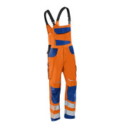 Arbeitshose REFLECTIQ, Warnschutz, Unisex, warnorange/kornblau, Größe 102