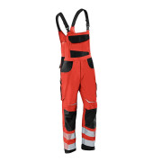 Arbeitshose REFLECTIQ, Warnschutz, Unisex, warnrot/schwarz, Größe 24