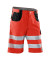 Arbeitshose REFLECTIQ, Warnschutz, Unisex, warnrot/schwarz, Größe 64